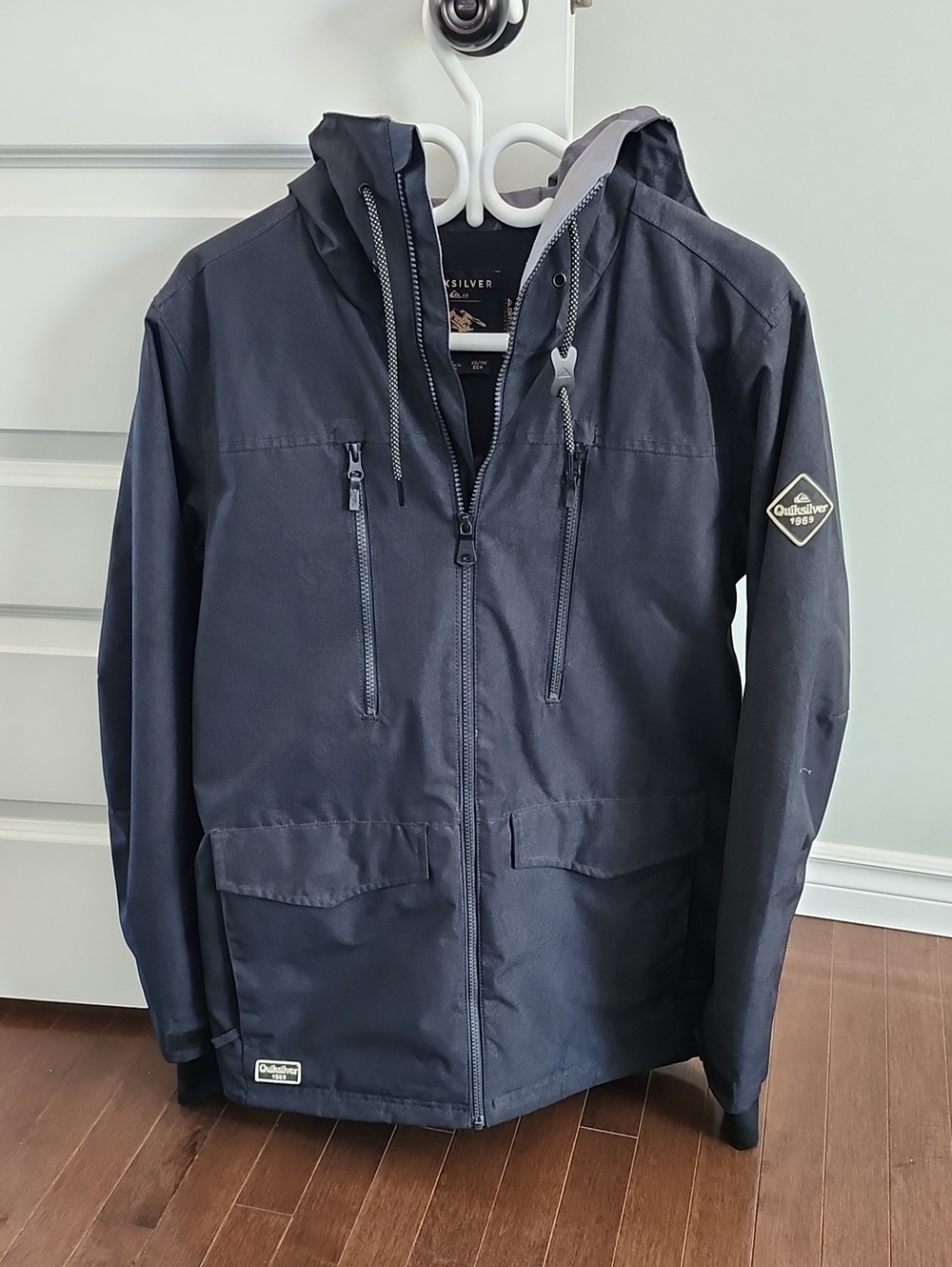Quiksilver Teen's Charcoal Hooded Wintercoat